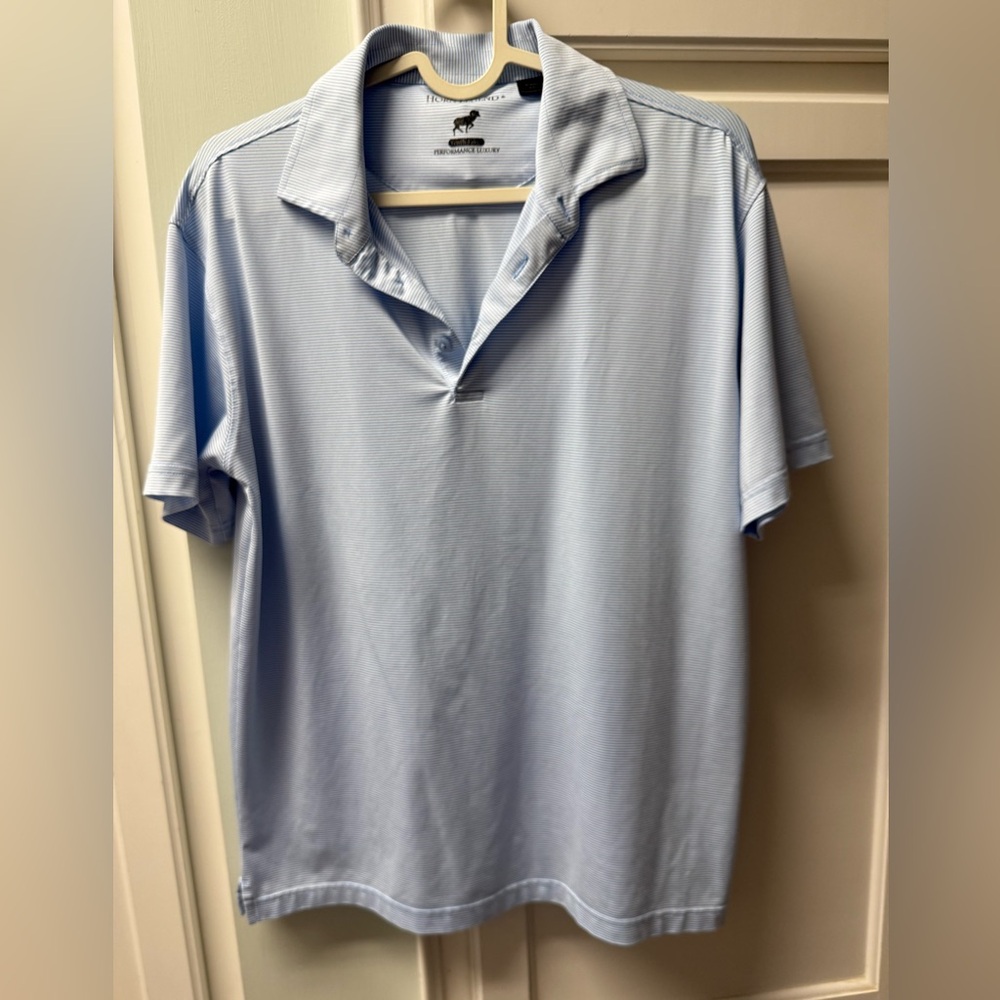 Classic Blue Polo Shirt with Soft Cotton Feel